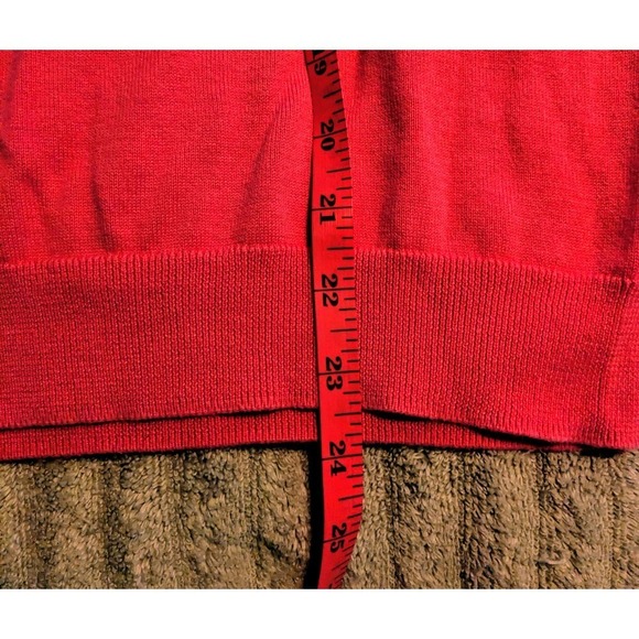 Lands' End Cotton Knit Top Crew Neck 3/4 Sleeve Hot Pink Casual XS - Picture 8 of 8